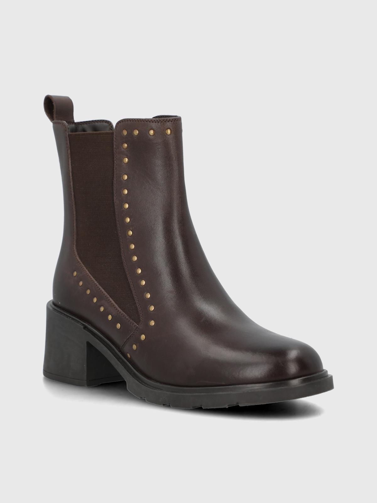 Botin Cuero Mujer Lamas Café-0