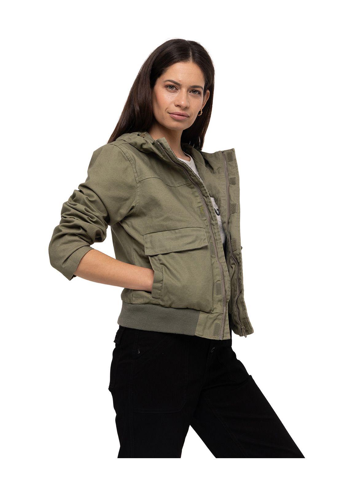 Chaqueta Uninsulated Hooded W Verde Mujer-1