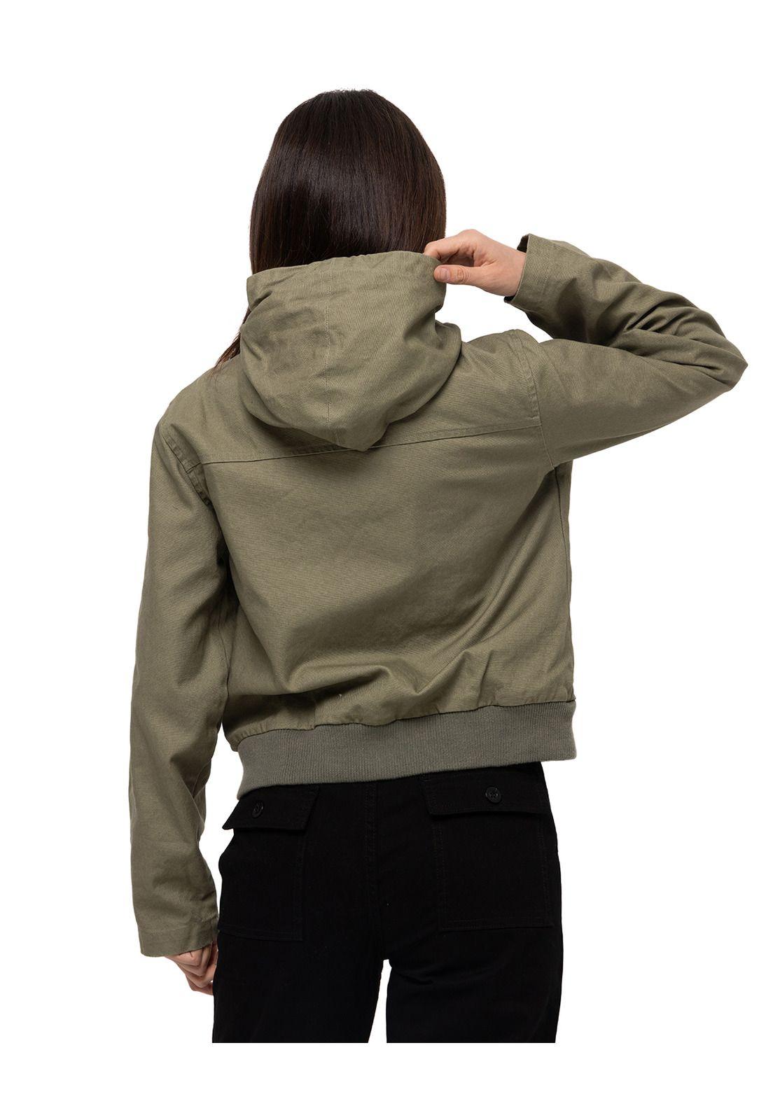 Chaqueta Uninsulated Hooded W Verde Mujer-3
