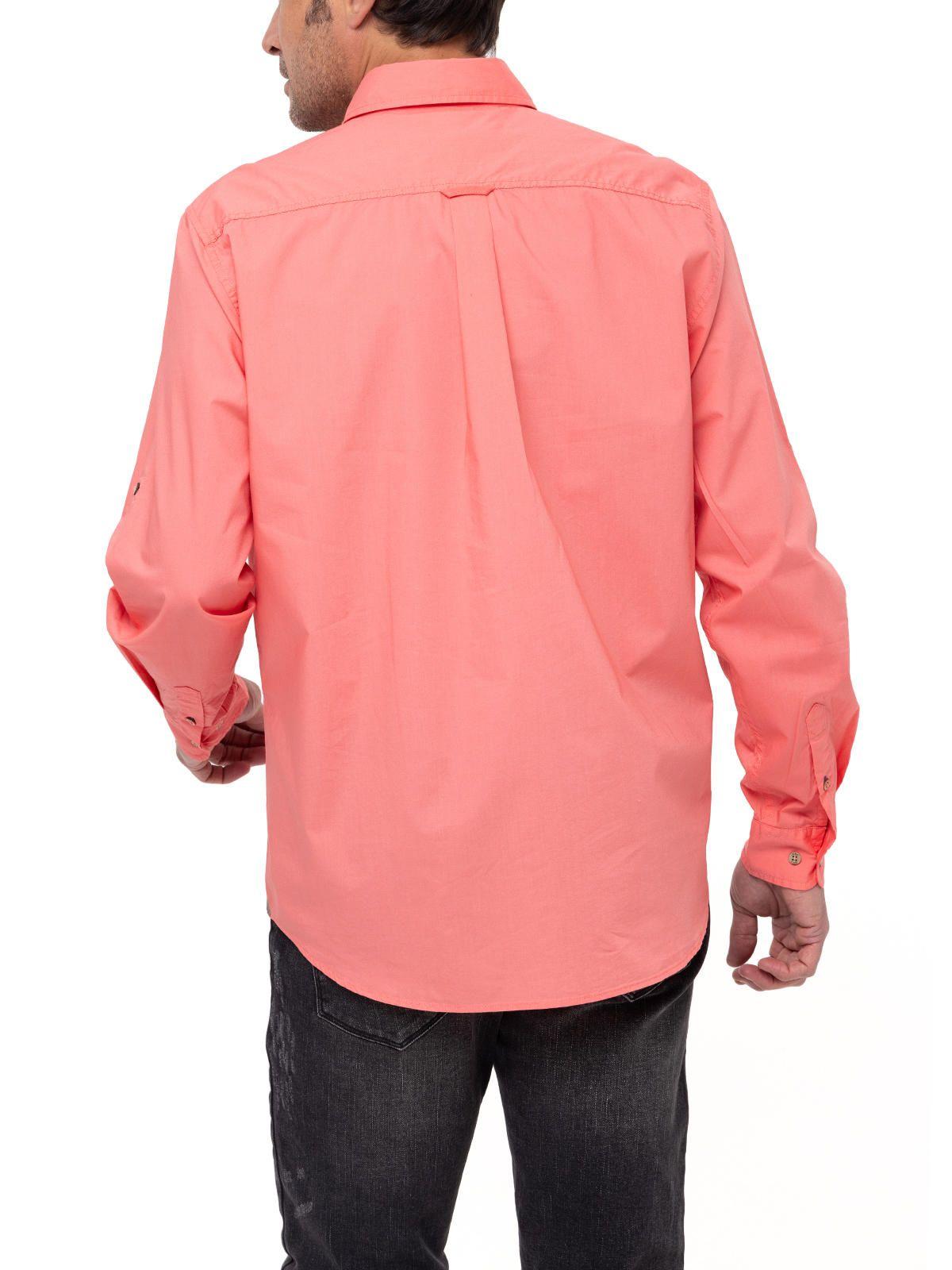 Camisa Algodón Orgánico Galiton Coral Hombre-5