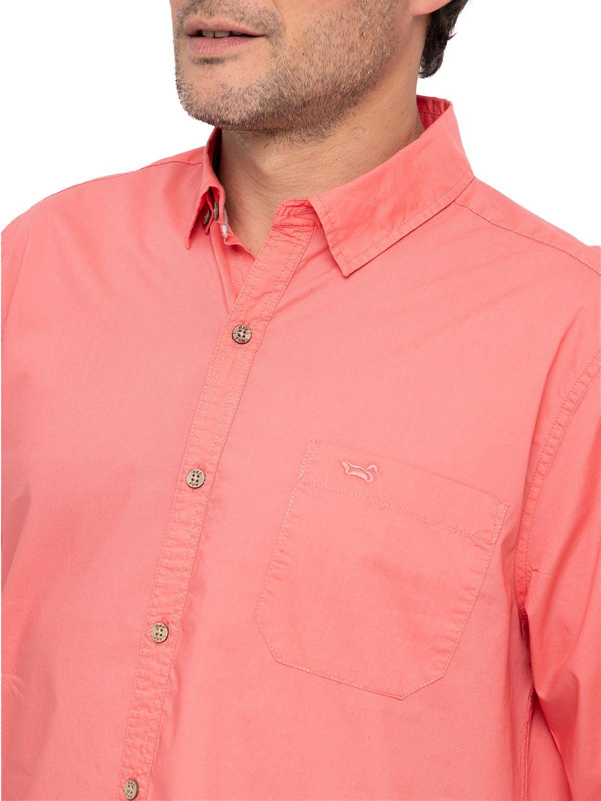 Camisa Algodón Orgánico Galiton Coral Hombre-7