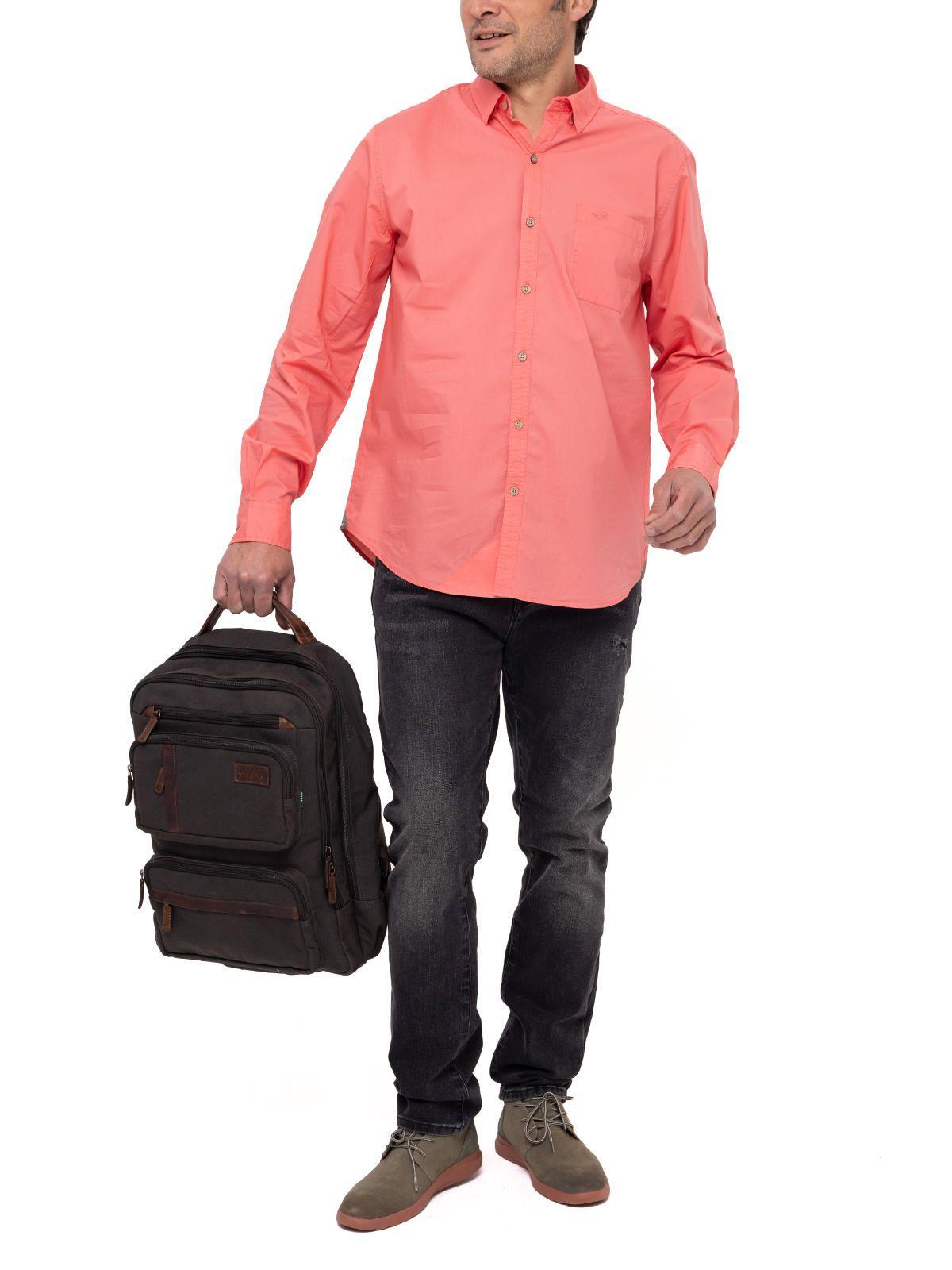 Camisa Algodón Orgánico Galiton Coral Hombre-9
