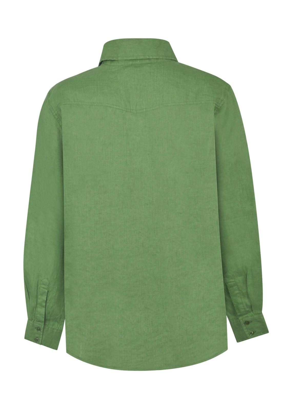 Blusa Lino Orgánico Verde Lirio Mujer -1
