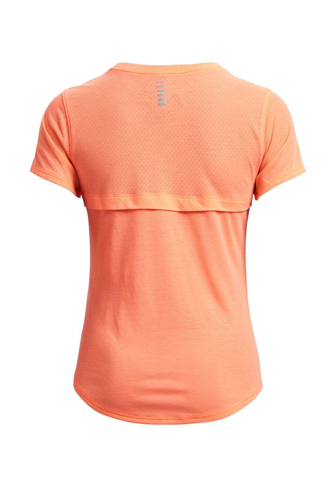 Polera manga crta StreakrRun mujer Naranjo-1