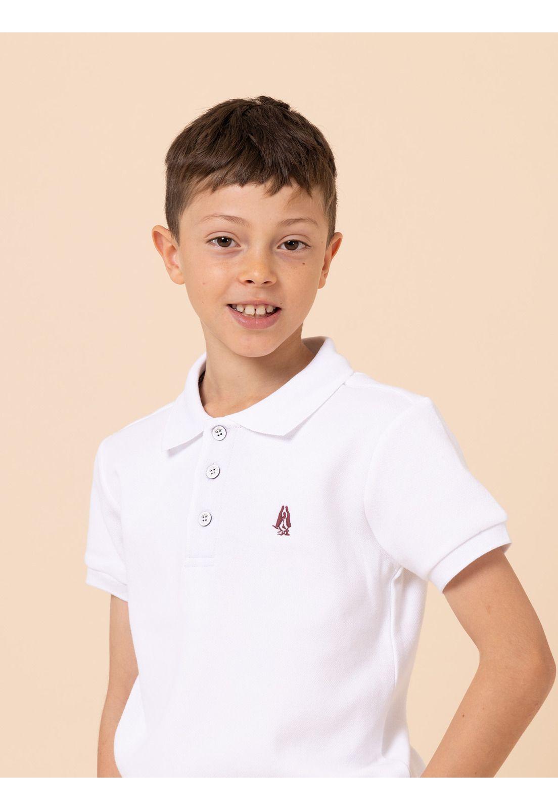 Polera Niño Pique Blanco-4
