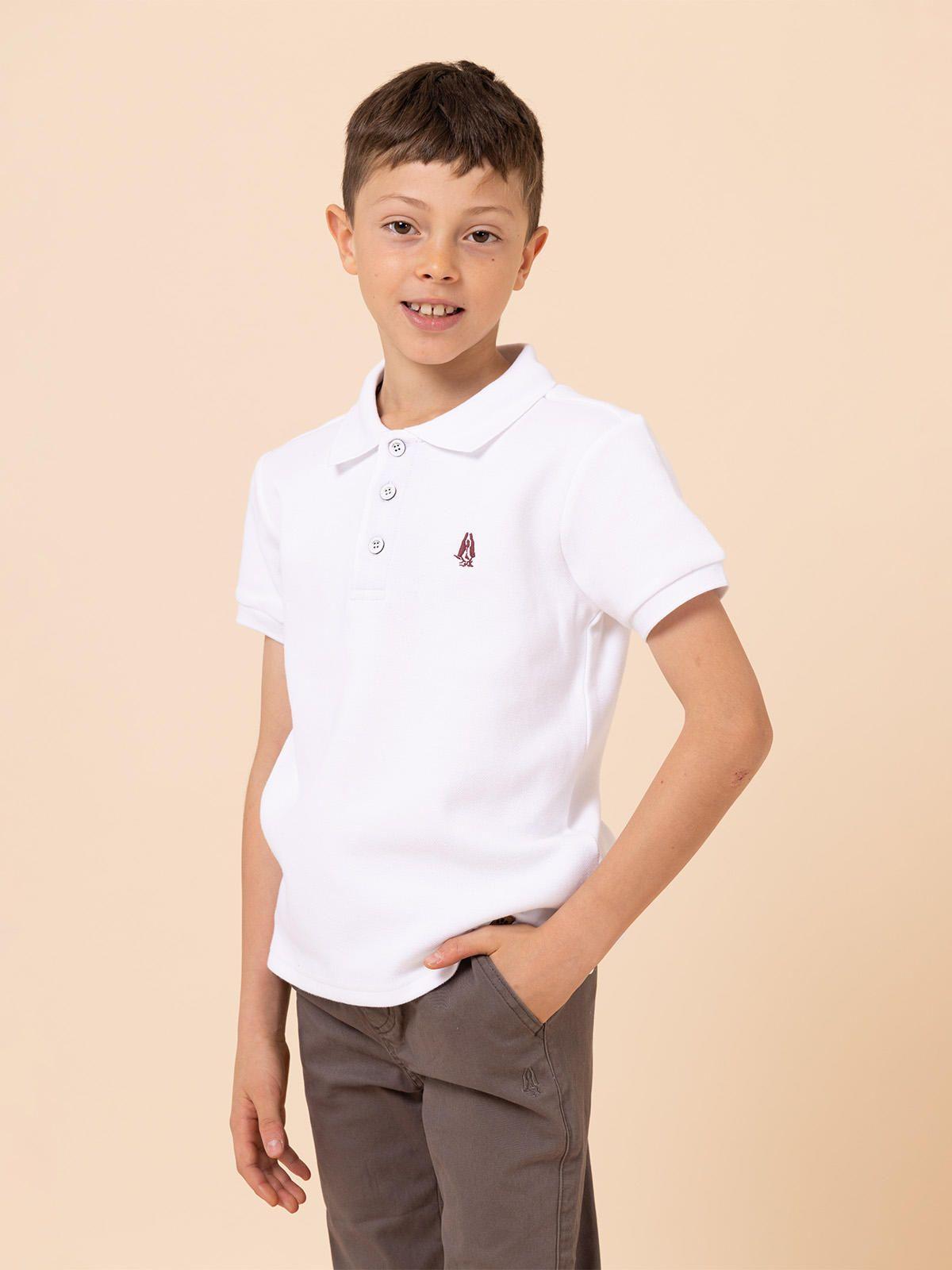 Polera Niño Pique Blanco-1