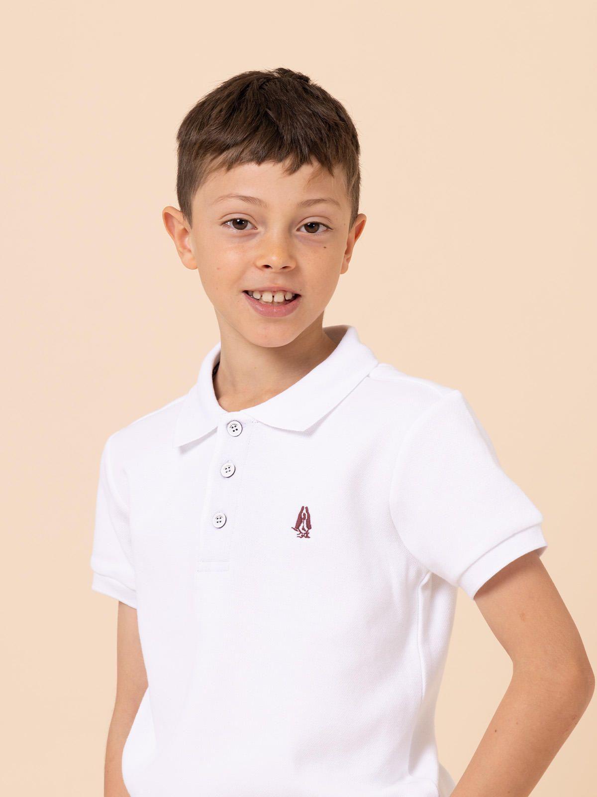 Polera Niño Pique Blanco-4