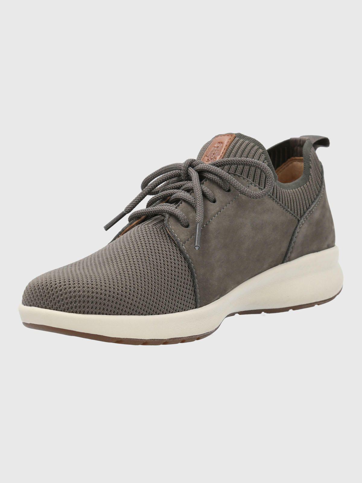Zapatilla Cuero Mujer Spinal Knit Gris-4