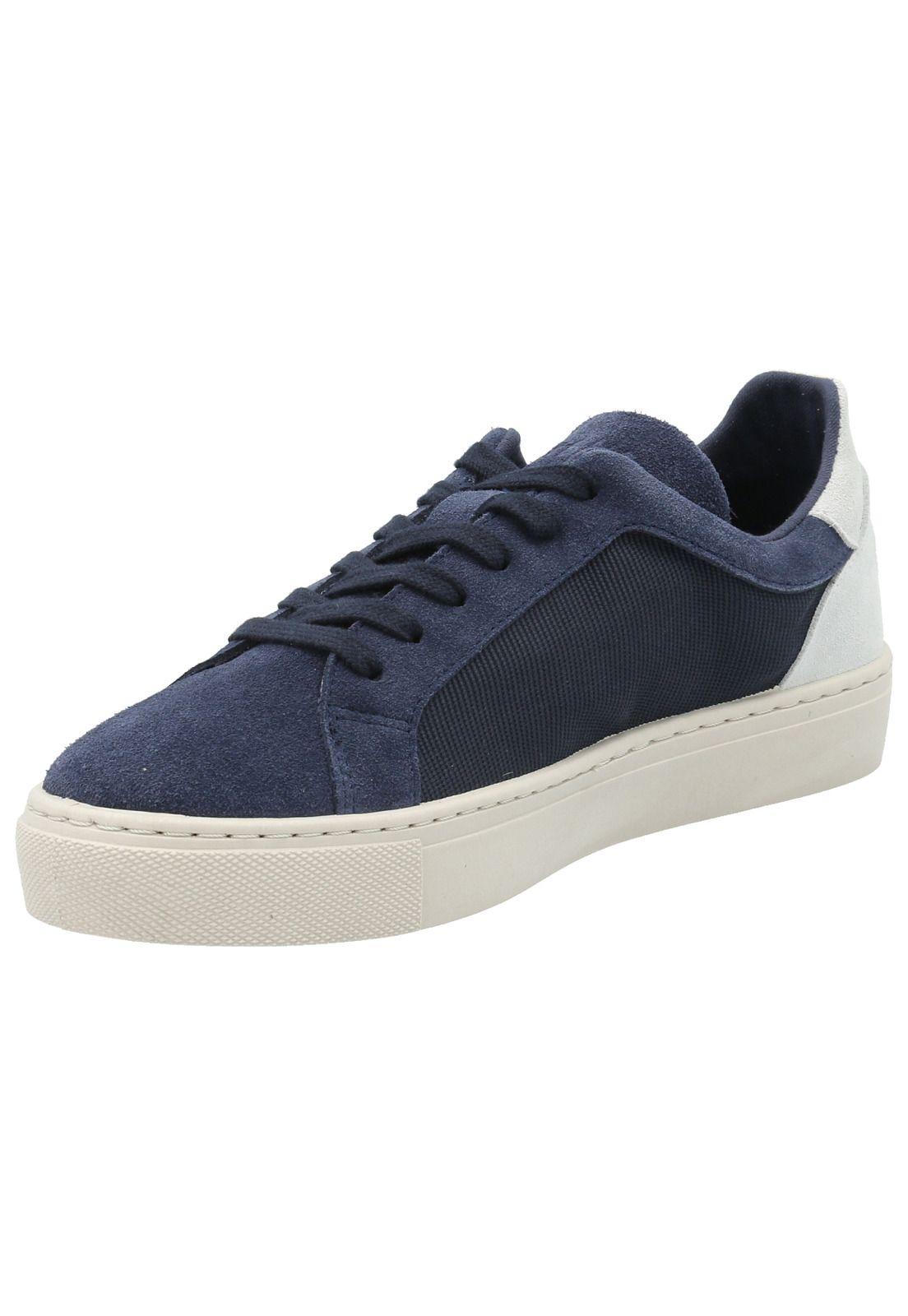Zapatilla Cuero Mujer Tifon Azul -3