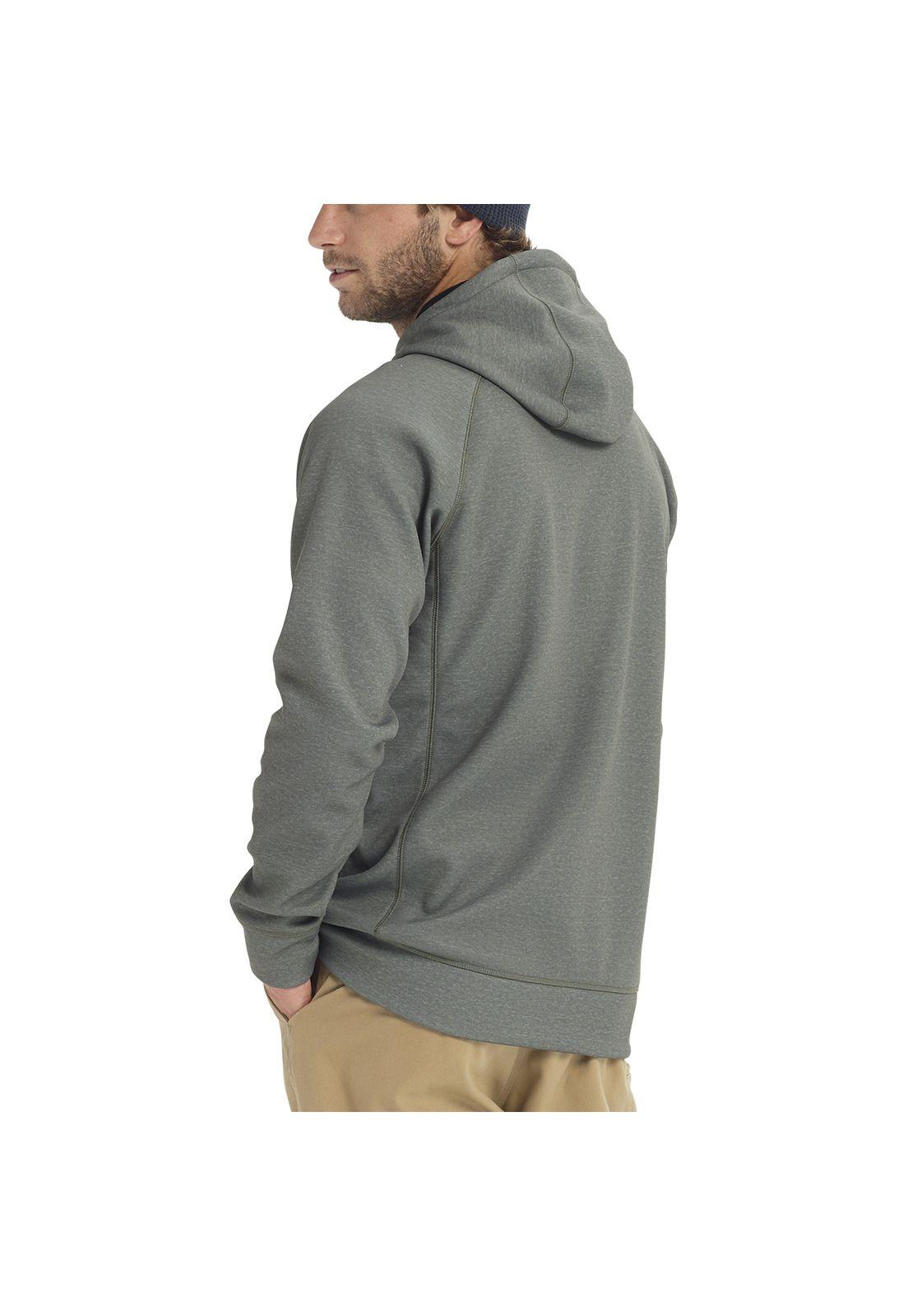 Softshell Crown Bonded Fz Hoodie Hombre Verde-3