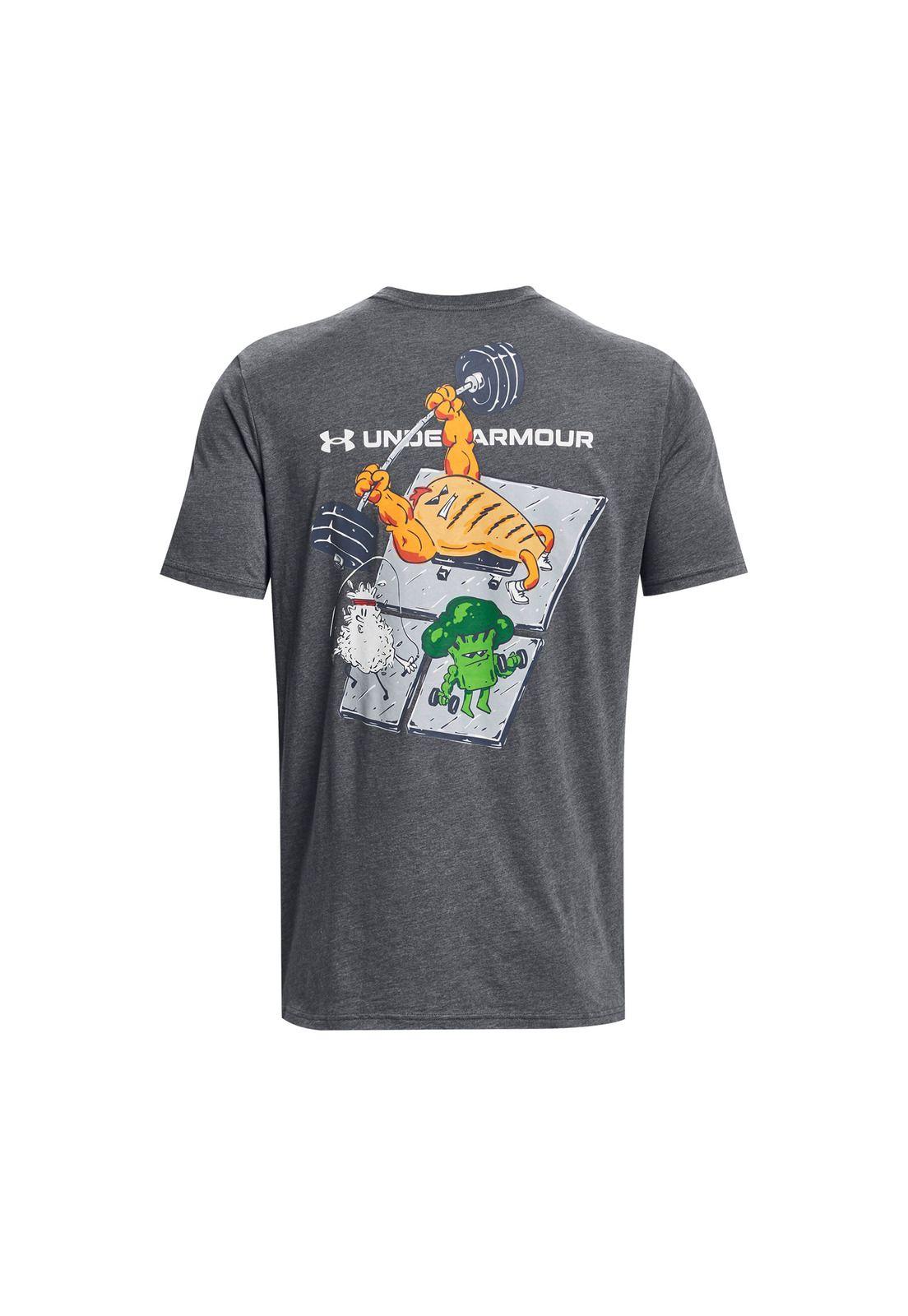 Polera UA Food Pyramid hombre Gris-1