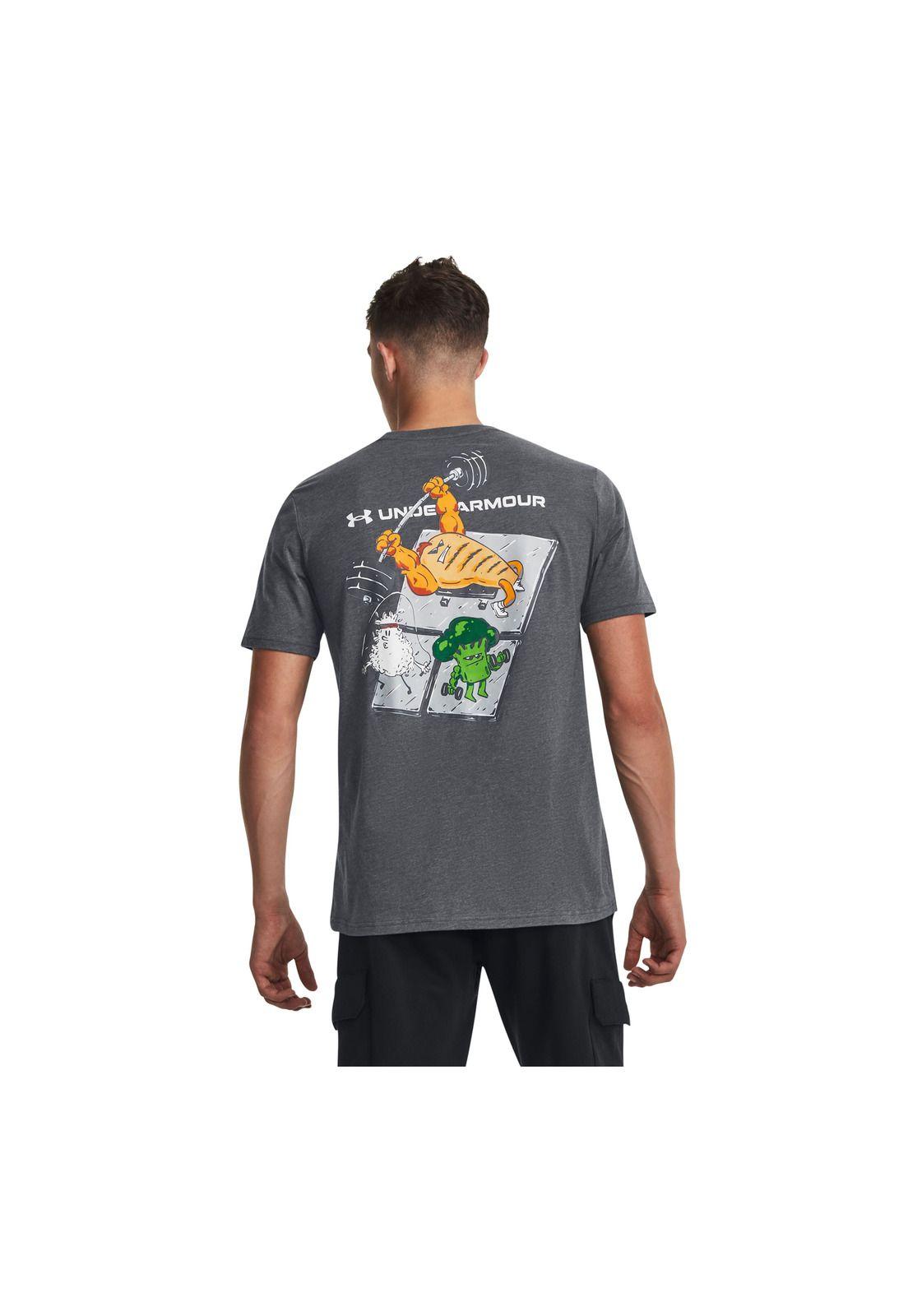 Polera UA Food Pyramid hombre Gris-4