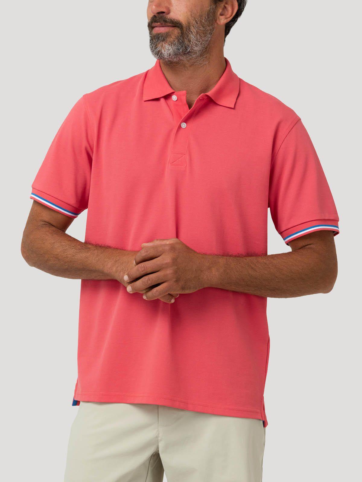 Polera Algodón Pima Hombre Mitchell Naranjo-4