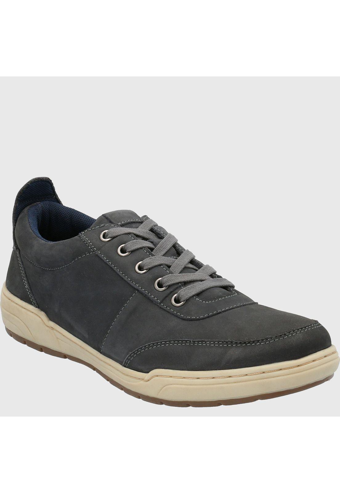 Zapatilla Cuero Hombre Draper Gris-0