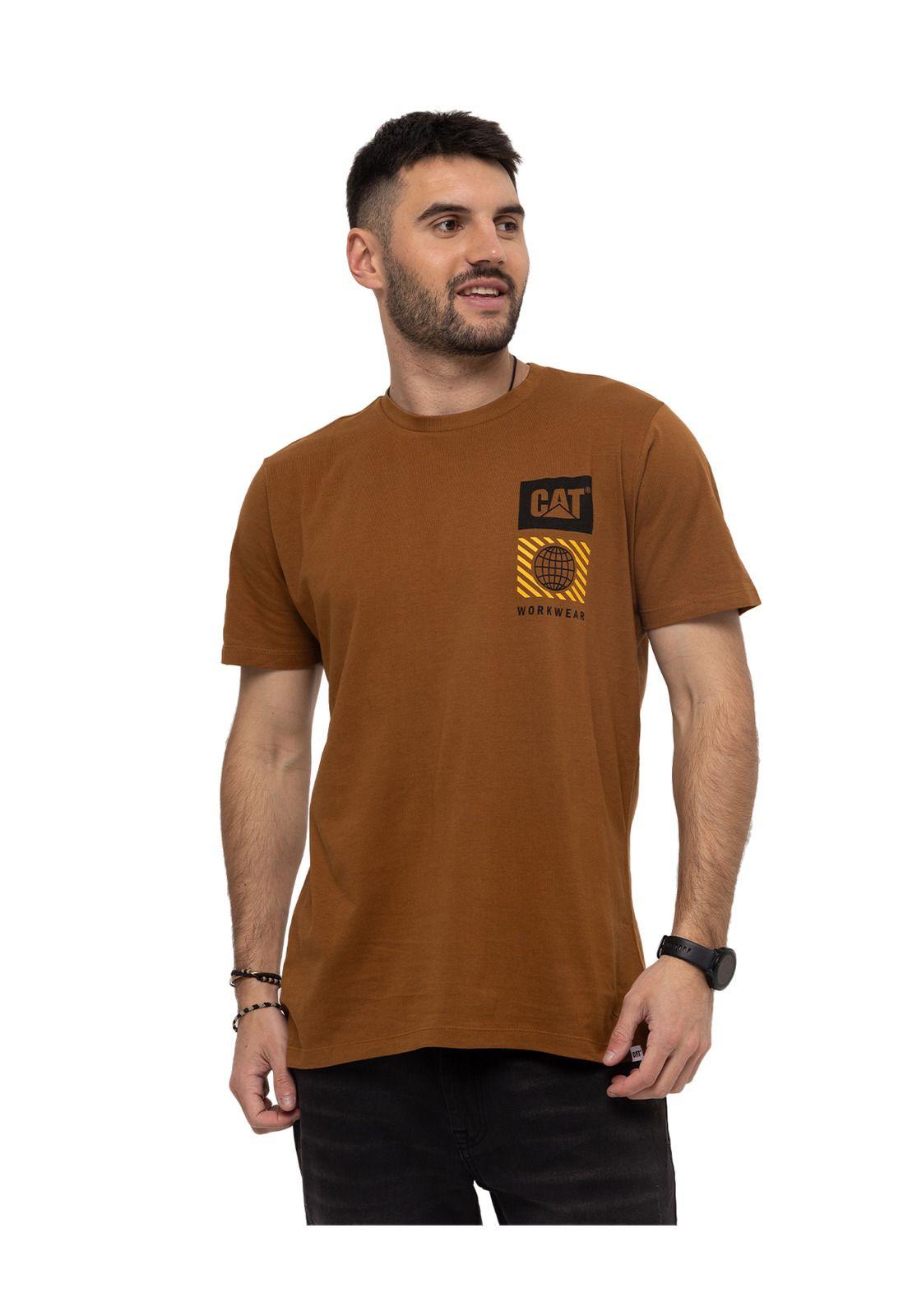 Polera M/C Workwear Heritage 1 Café Hombre-0