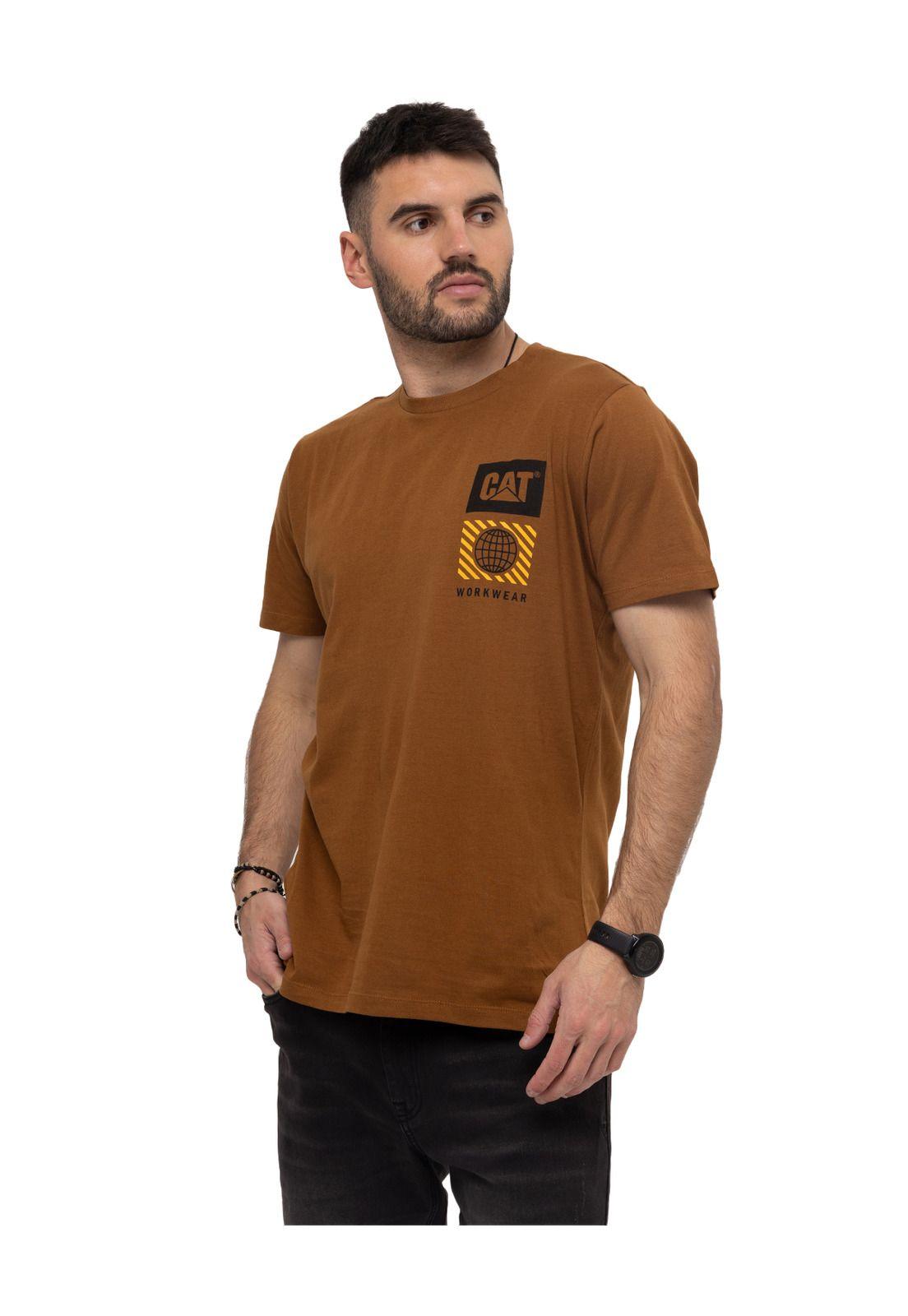 Polera M/C Workwear Heritage 1 Café Hombre-1