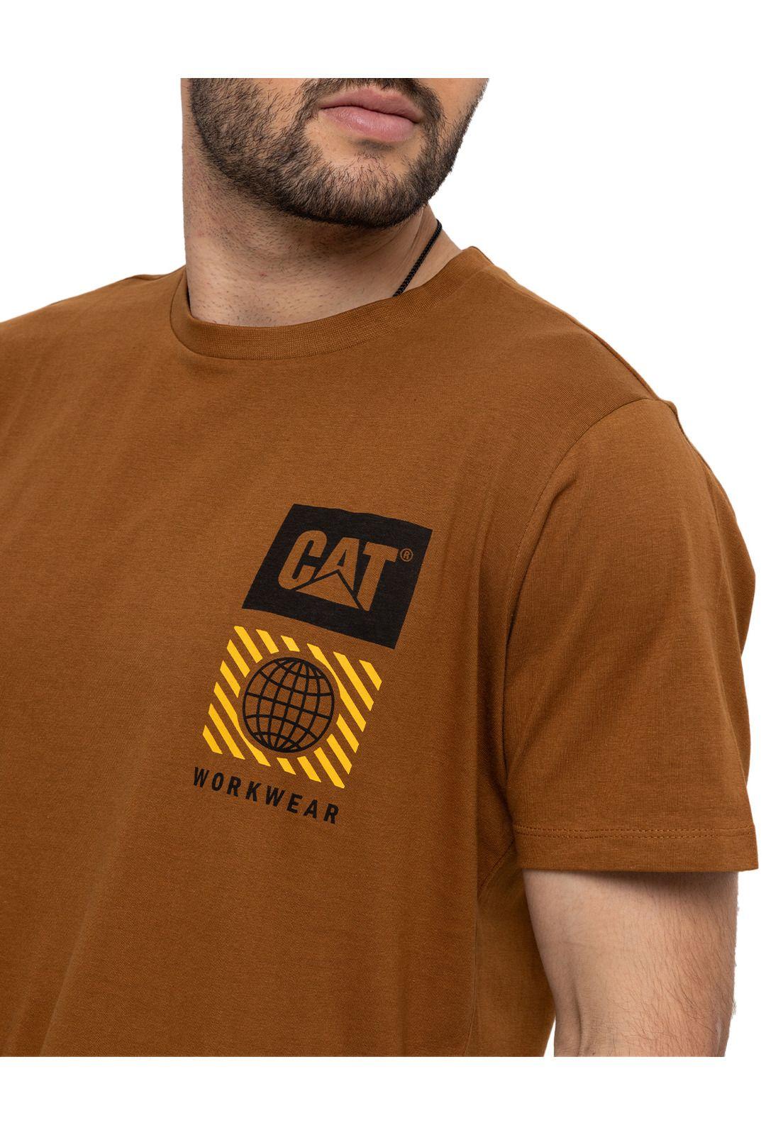 Polera M/C Workwear Heritage 1 Café Hombre-3