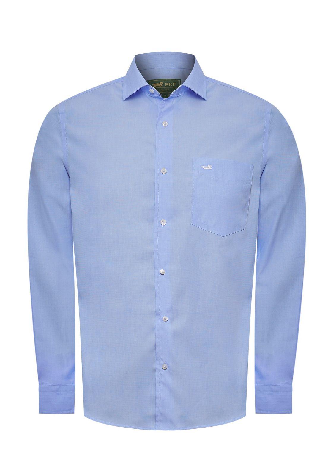 Camisa Algodón Hombre Easysolid Celeste-1
