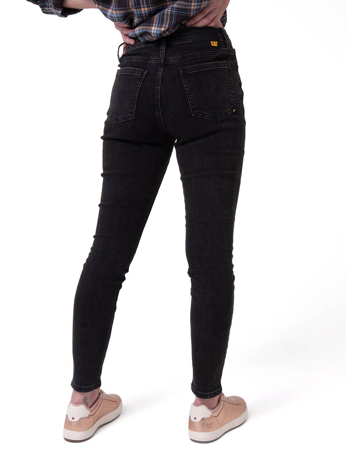 Jeans Stretch Denim Mid Rise Mujer Negro-1