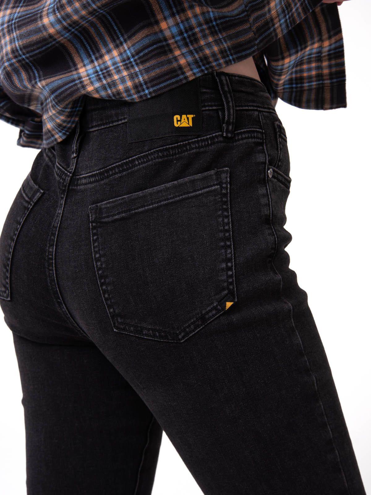 Jeans Stretch Denim Mid Rise Mujer Negro-3