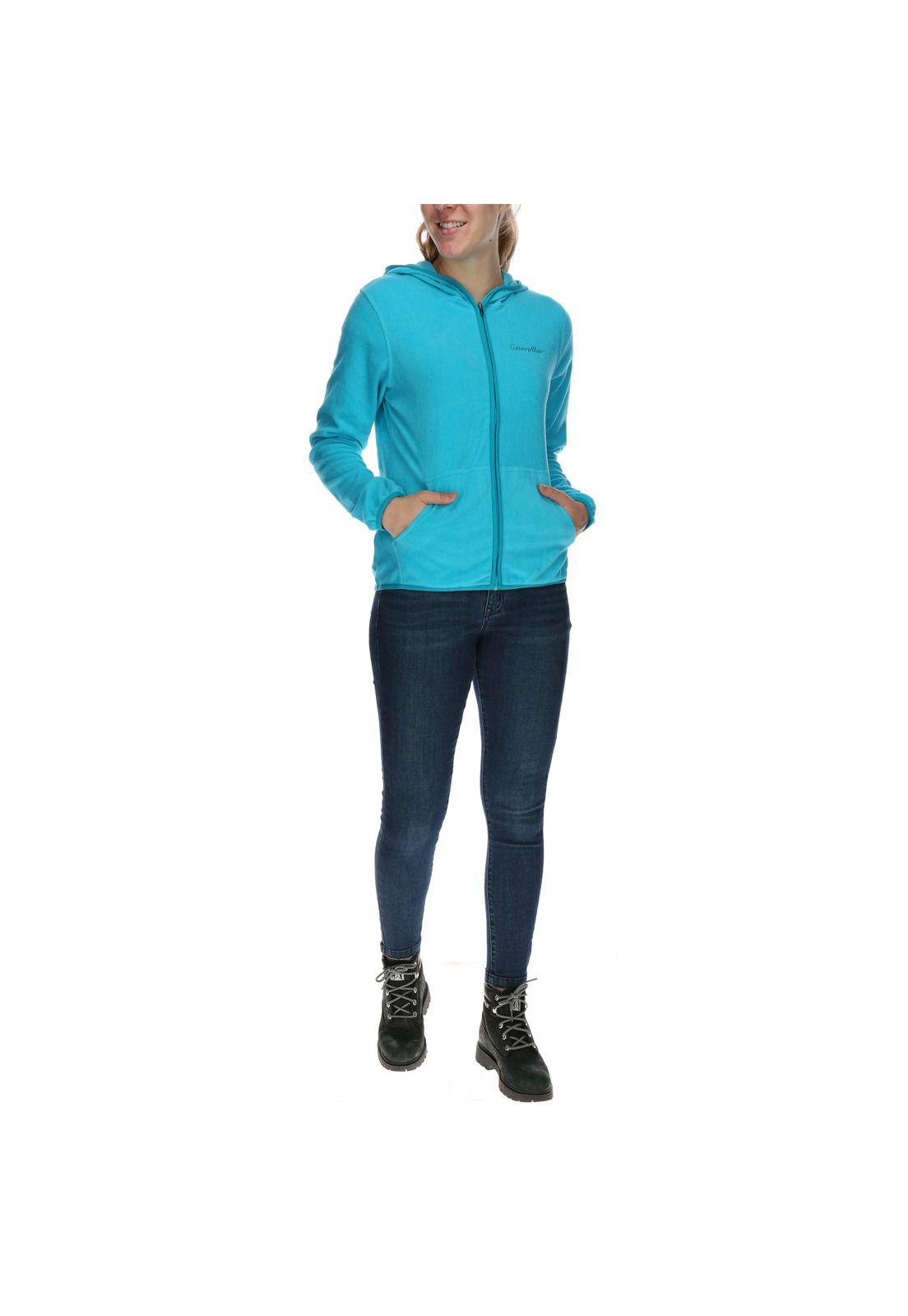 Polar Mujer Julia Fleece Sweatshirt Poliéster Turquesa-4