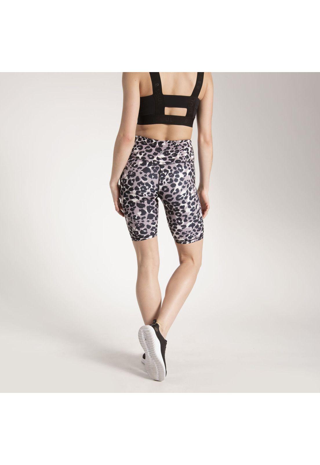 Calza Mujer Printed Biker Leg Hr Chocolate-2