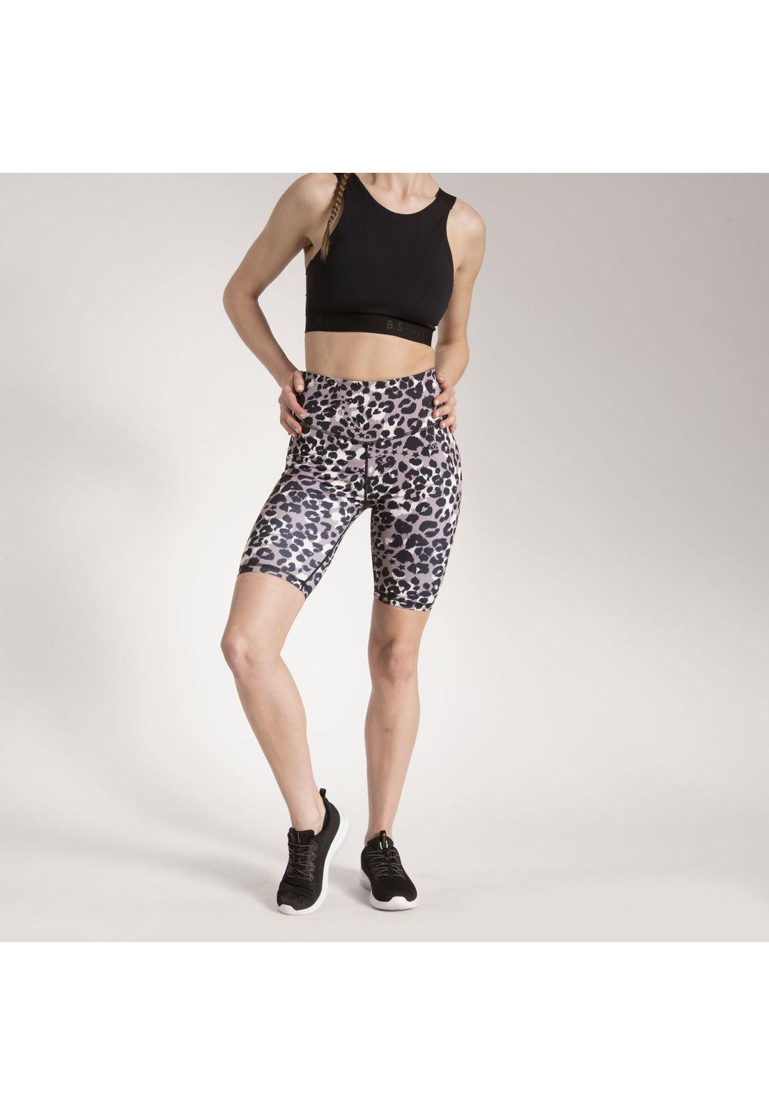 Calza Mujer Printed Biker Leg Hr Chocolate-4