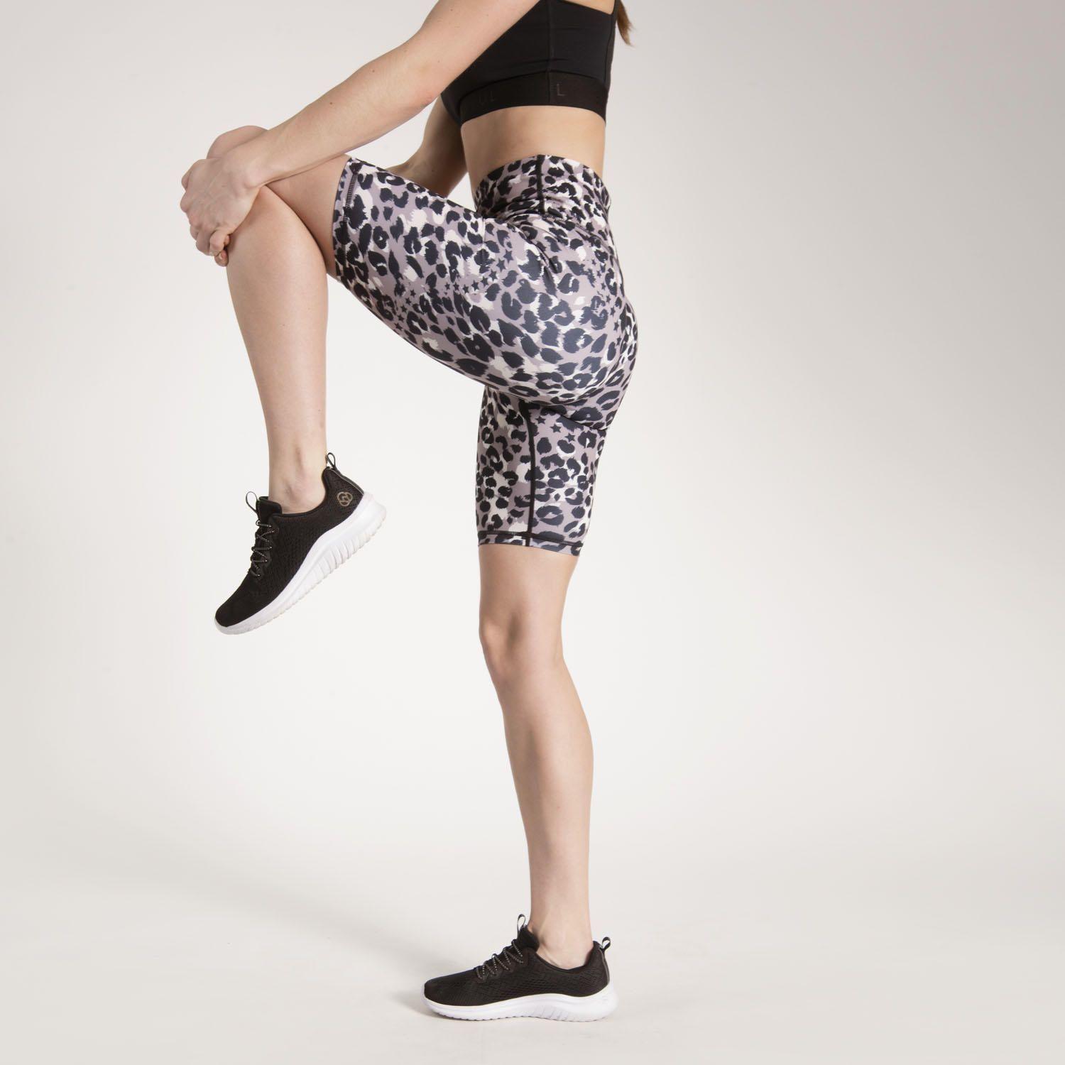 Calza Mujer Printed Biker Leg Hr Chocolate-0