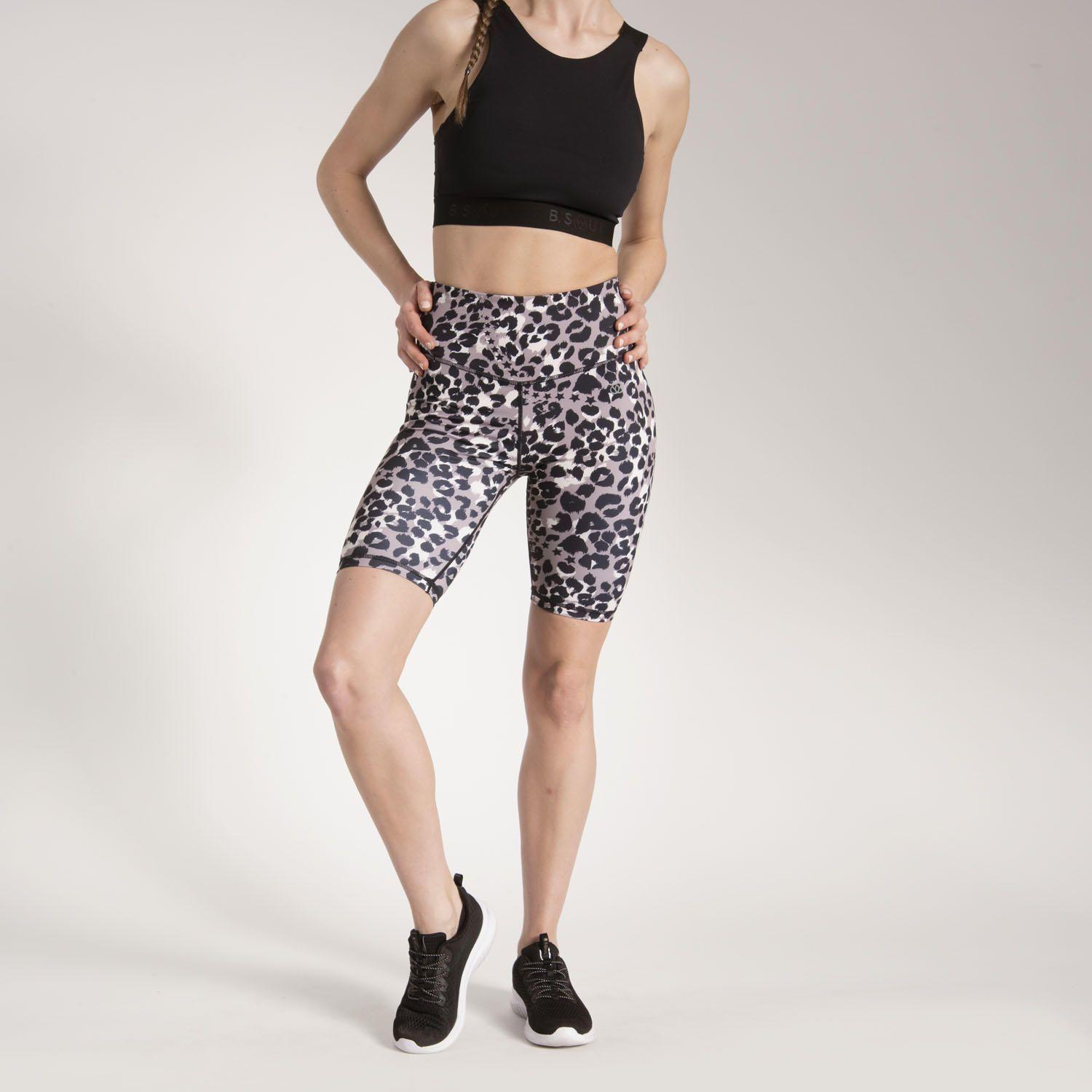 Calza Mujer Printed Biker Leg Hr Chocolate-4