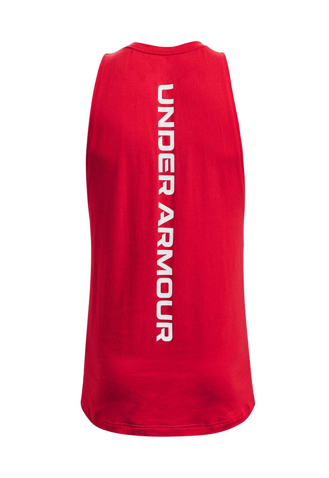 Polera Sin Mangas UA Zone Tank Rojo Hombre-1