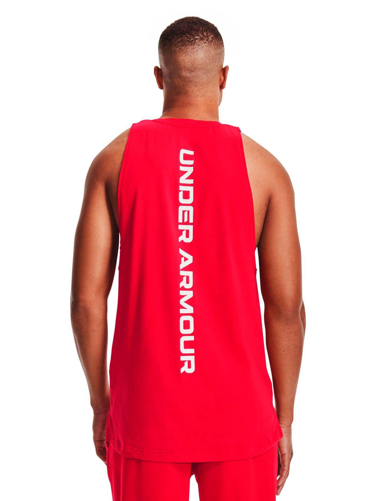 Polera sin mangas de Basqueball  hombre Zone rojo -4