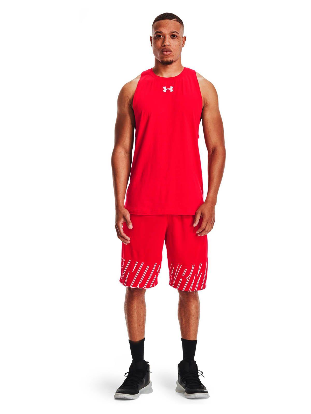 Polera sin mangas de Basqueball  hombre Zone rojo -5