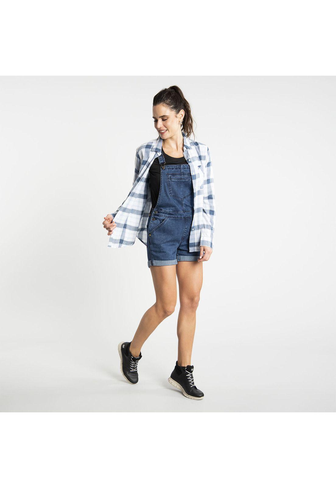 Blusa M/L Mujer Foundation L/S Plaid Multicolor-1