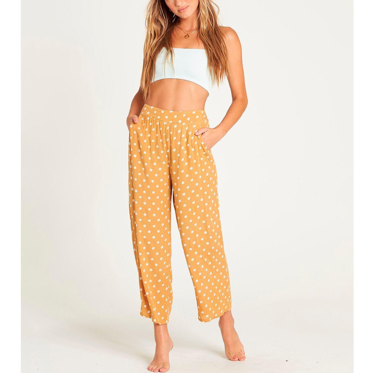 Pantalon Mujer Cut Through Amarillo-0