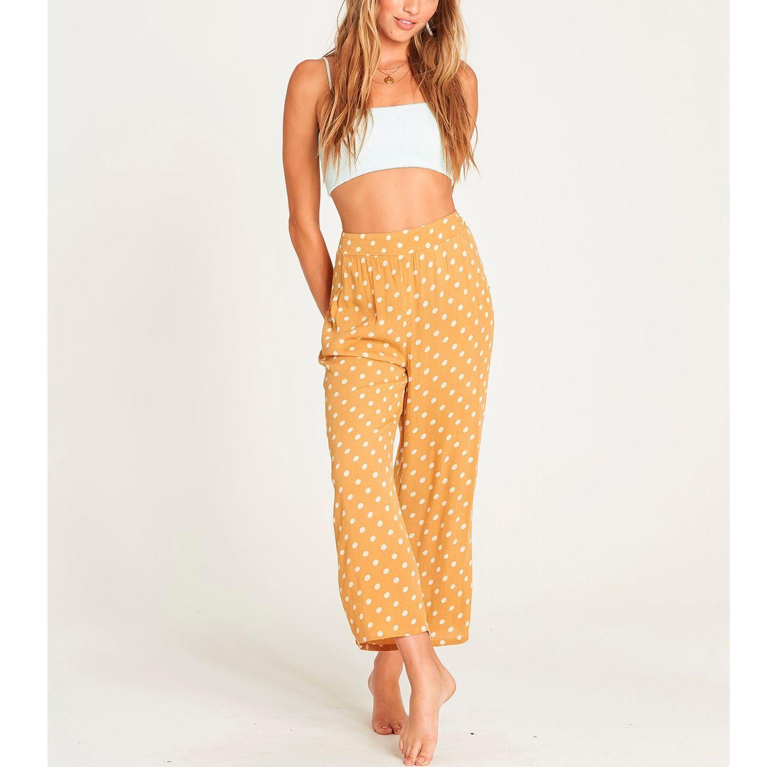 Pantalon Mujer Cut Through Amarillo-2
