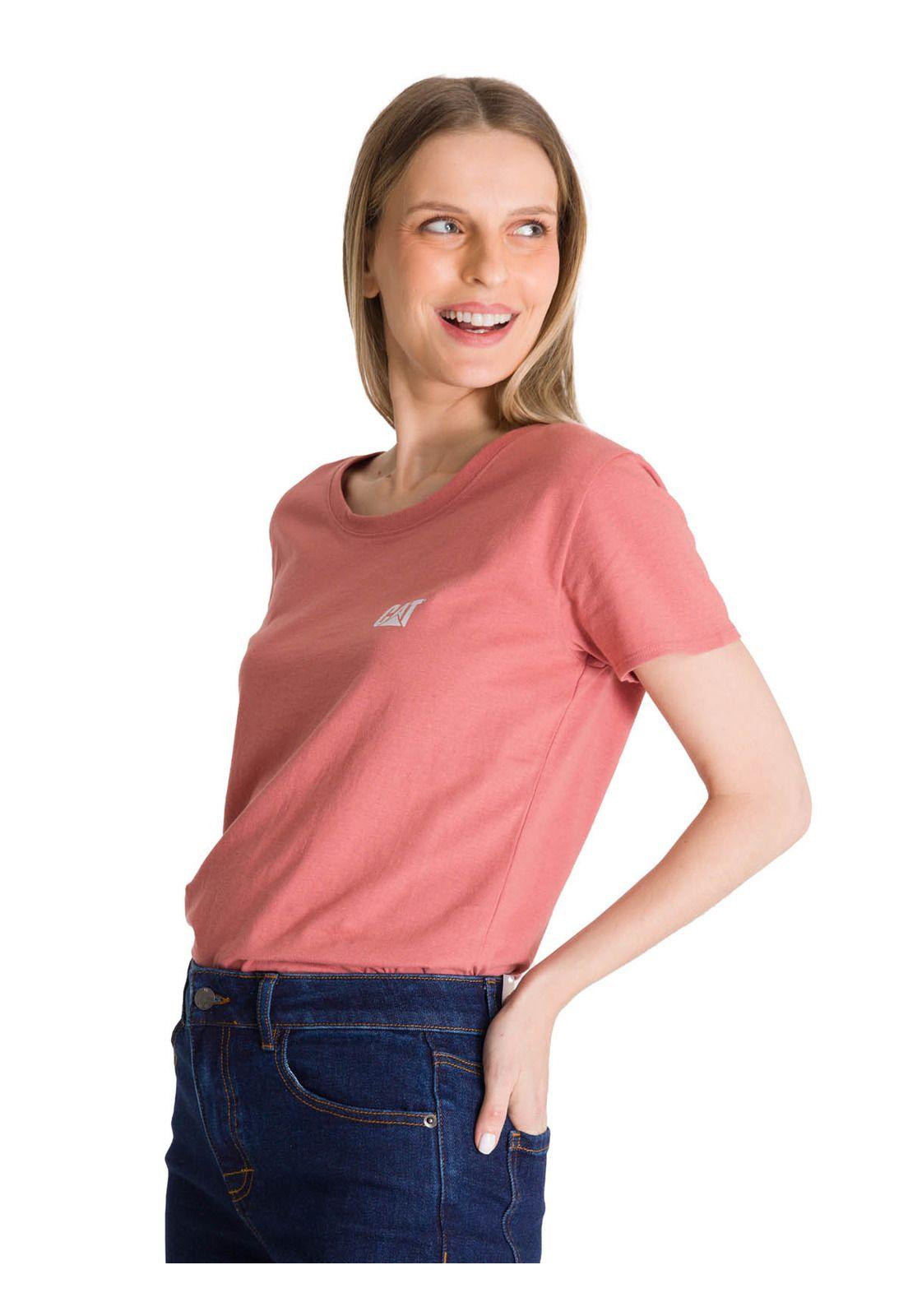 Polera Manga Corta Mujer Logo Terracota-3