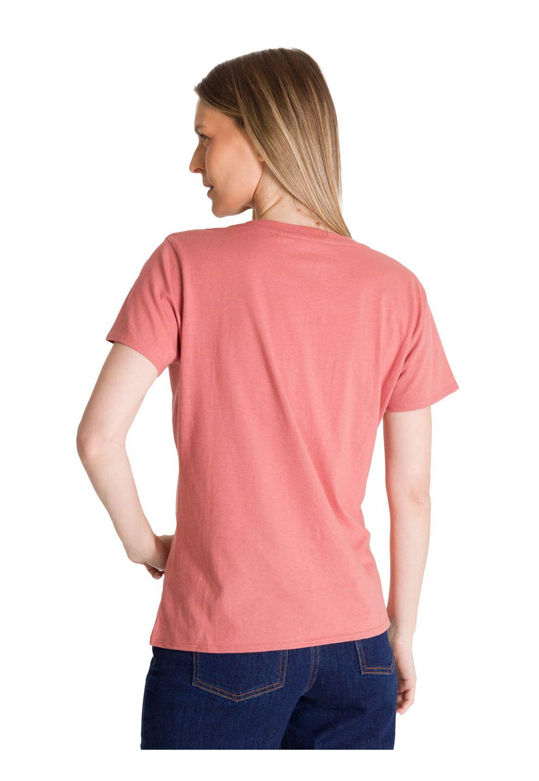 Polera Manga Corta Mujer Logo Terracota-4