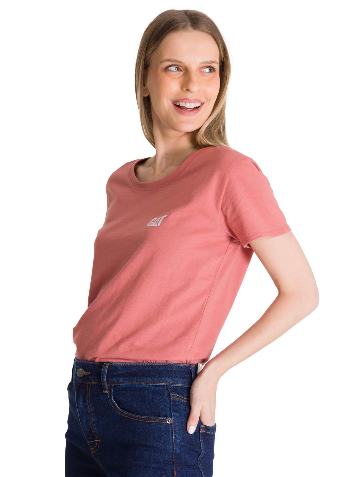 Polera Manga Corta Mujer Logo Terracota-3