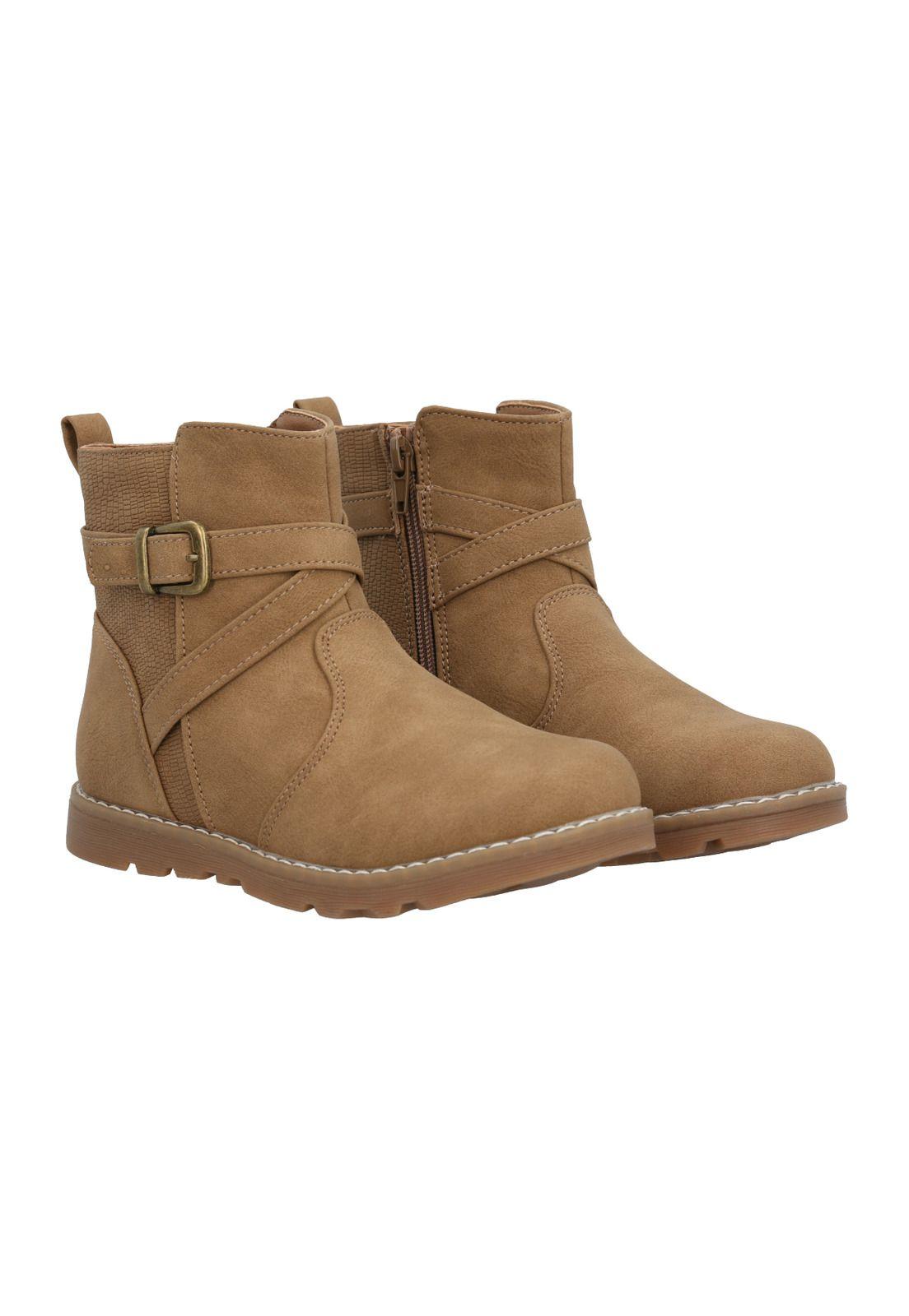 Botín Justina Niña Camel-7