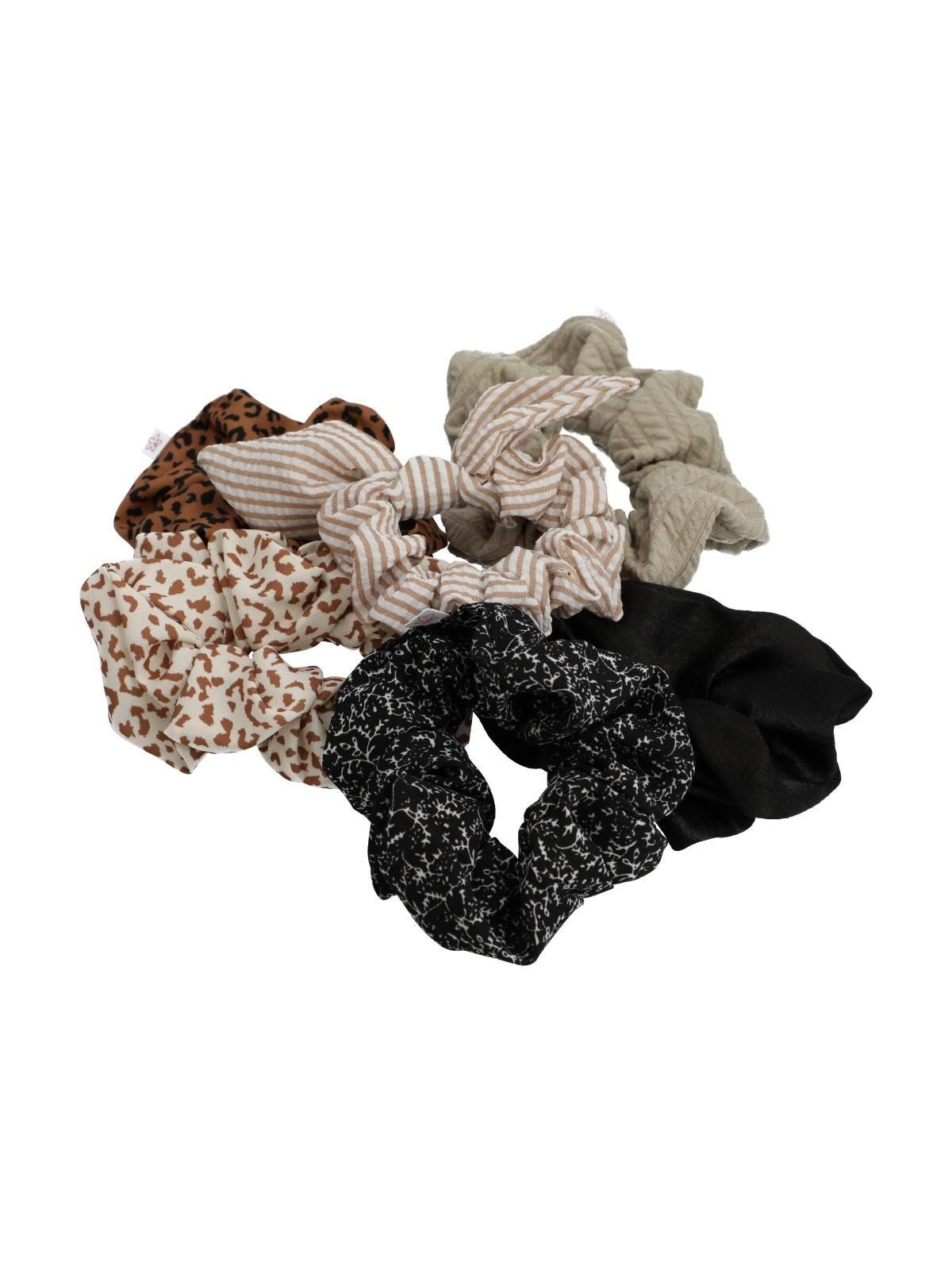 Pack 6 Colets Mujer Scrunchies Café-1