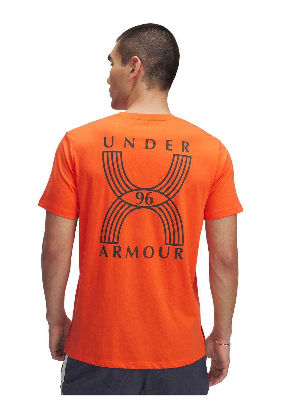 Polera Manga Corta Ua Run 96 Naranjo Para Hombre-1
