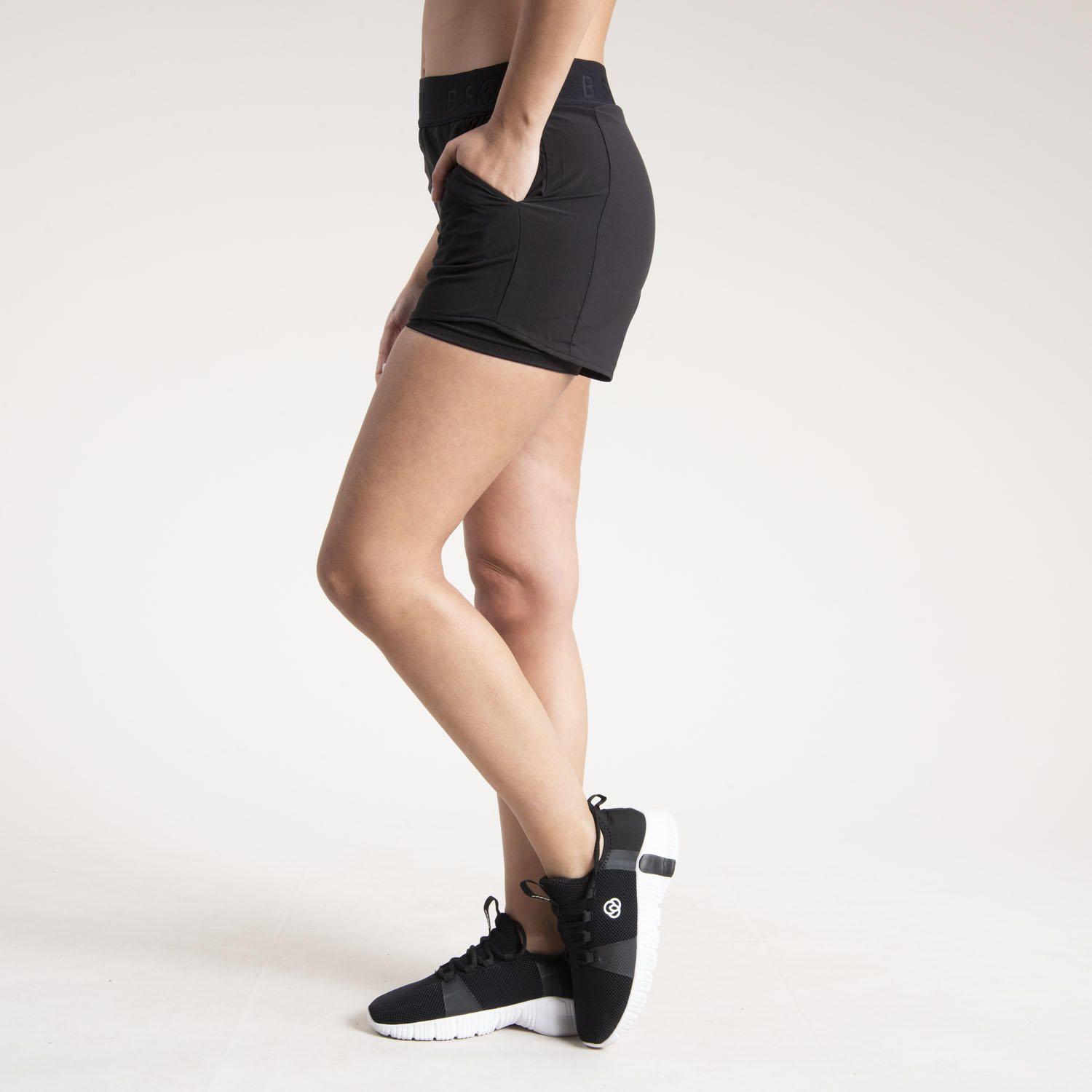 Short Mujer Escocia W/Inner Legg Negro-1