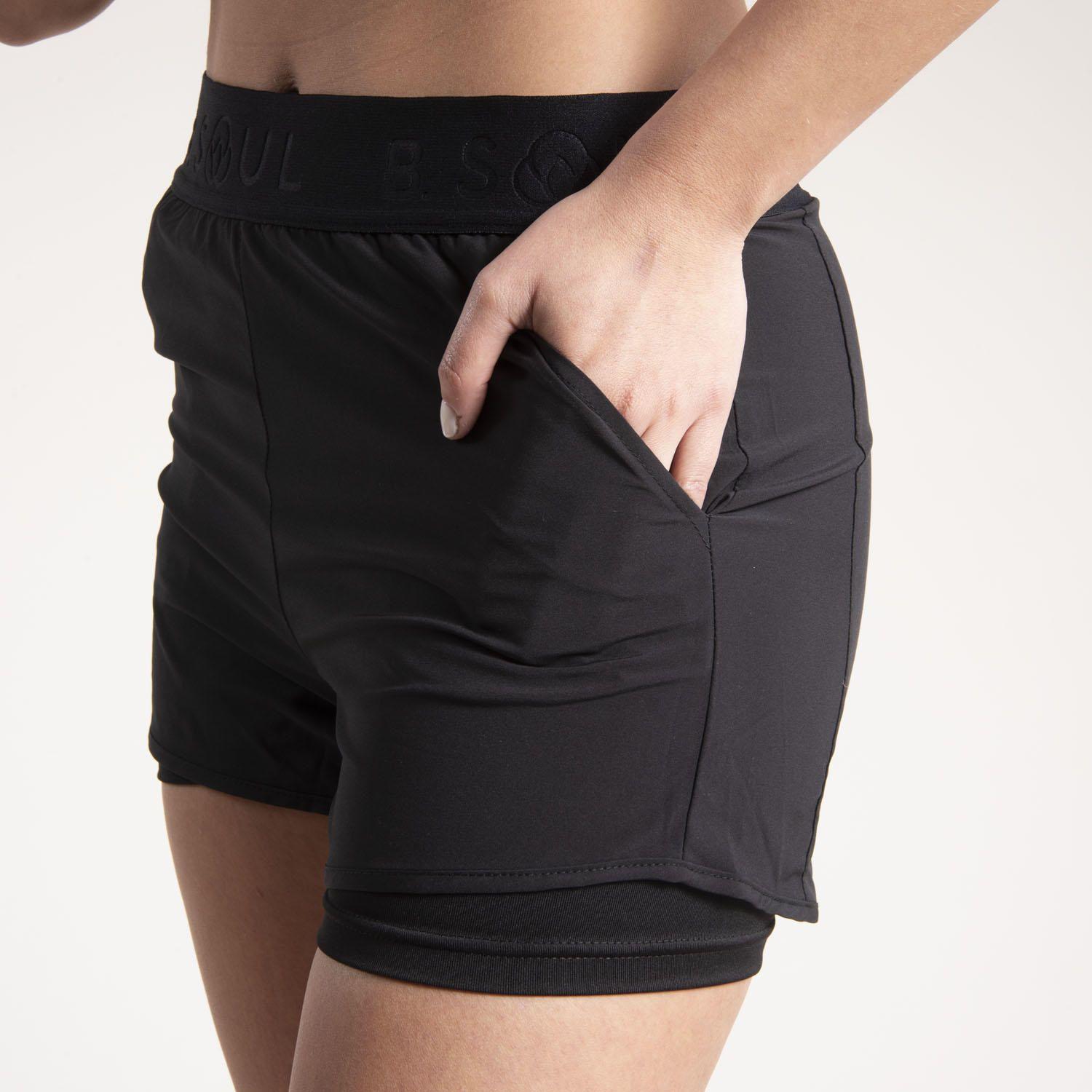 Short Mujer Escocia W/Inner Legg Negro-3