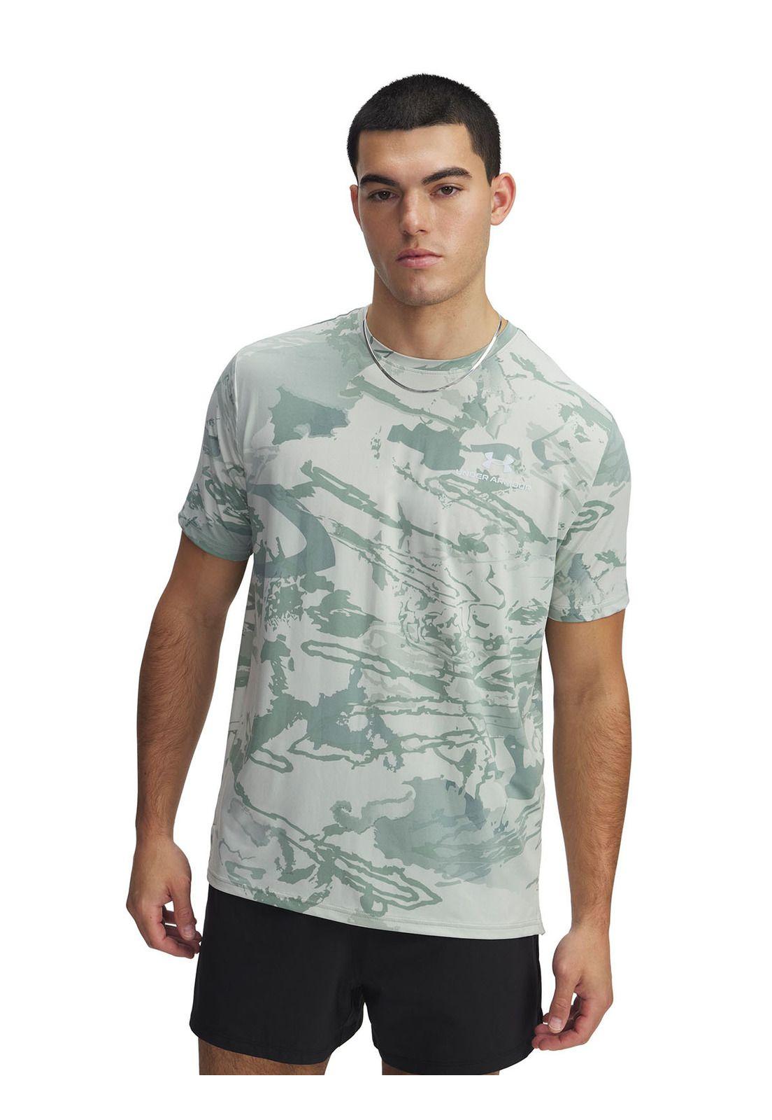 Polera Manga Corta Ua Vanish Energy Printed Verde Para -0