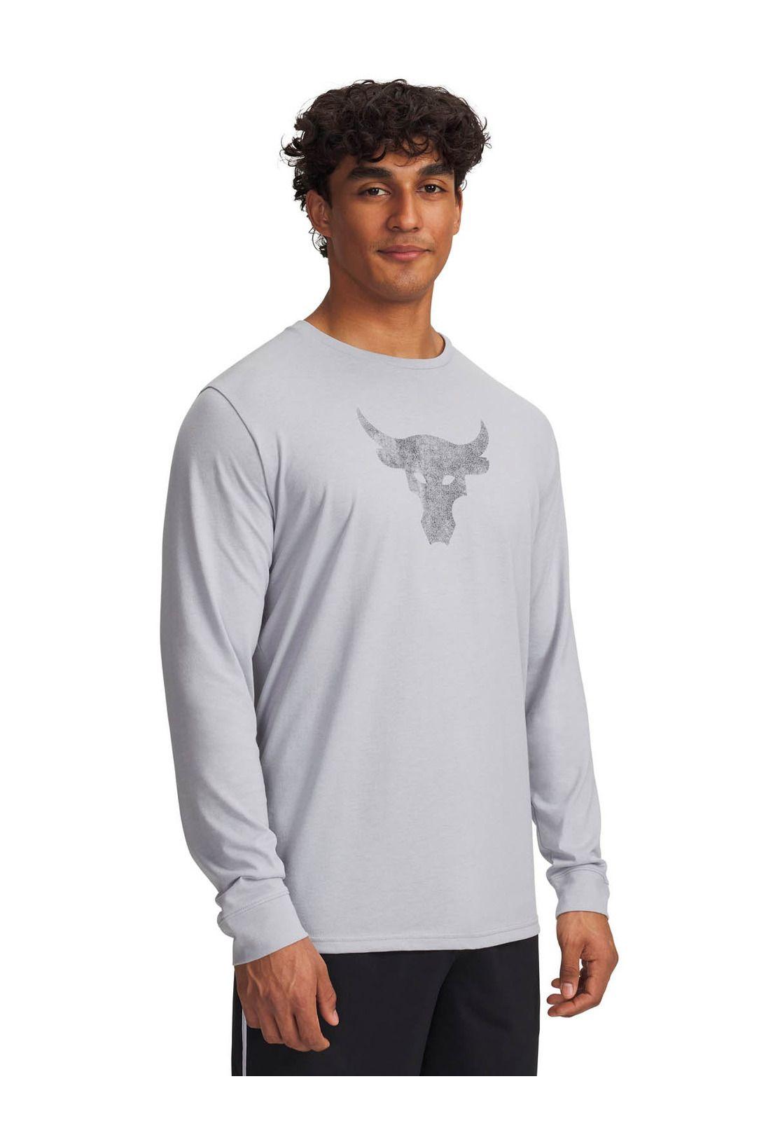 Polera M/L Training  hombre Project Rock gris -0