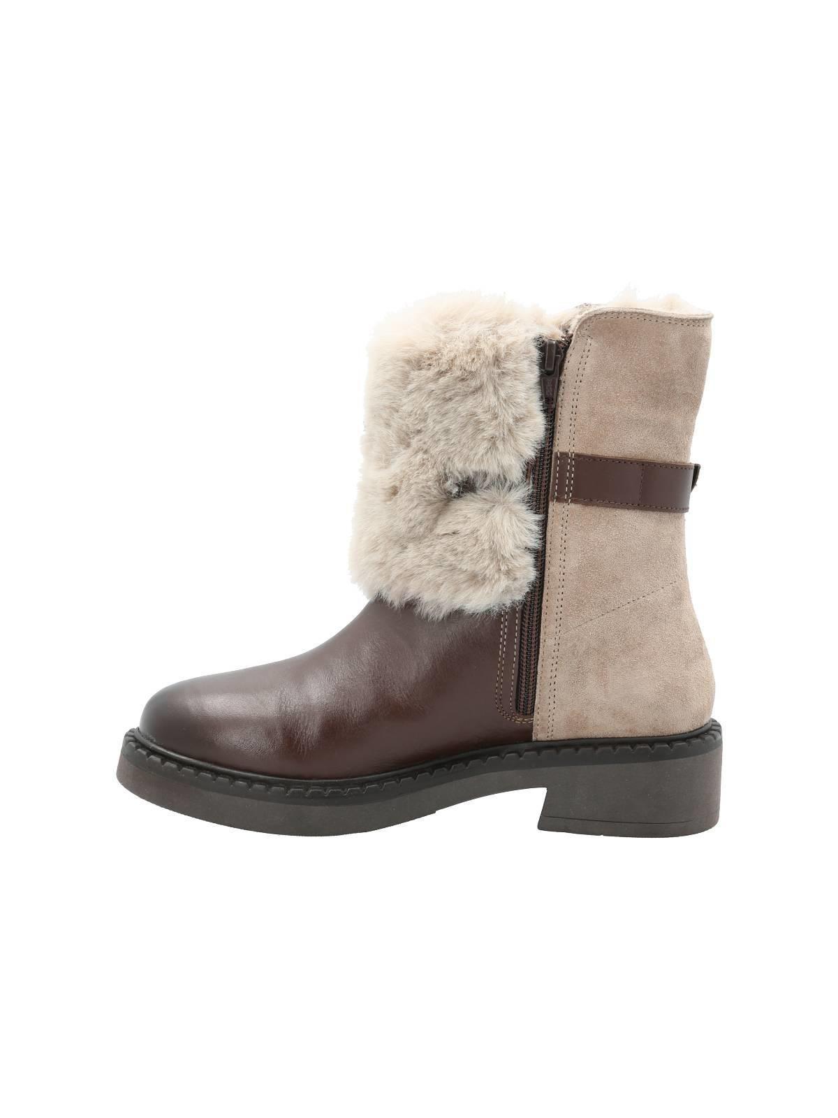 Botín Cuero Mujer Foggiaa Café-5