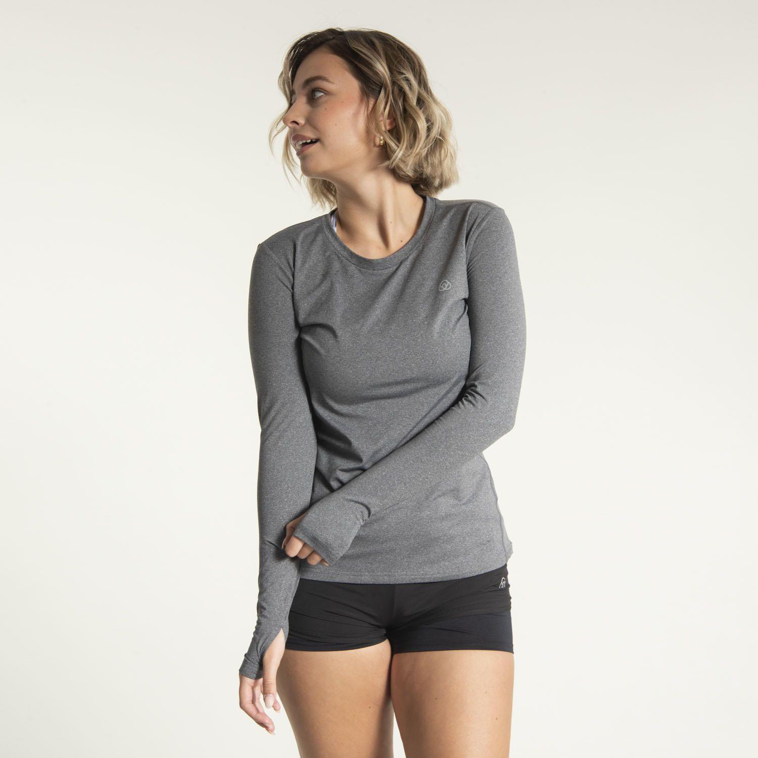 Polera M/L Mujer First Layer Gris-2