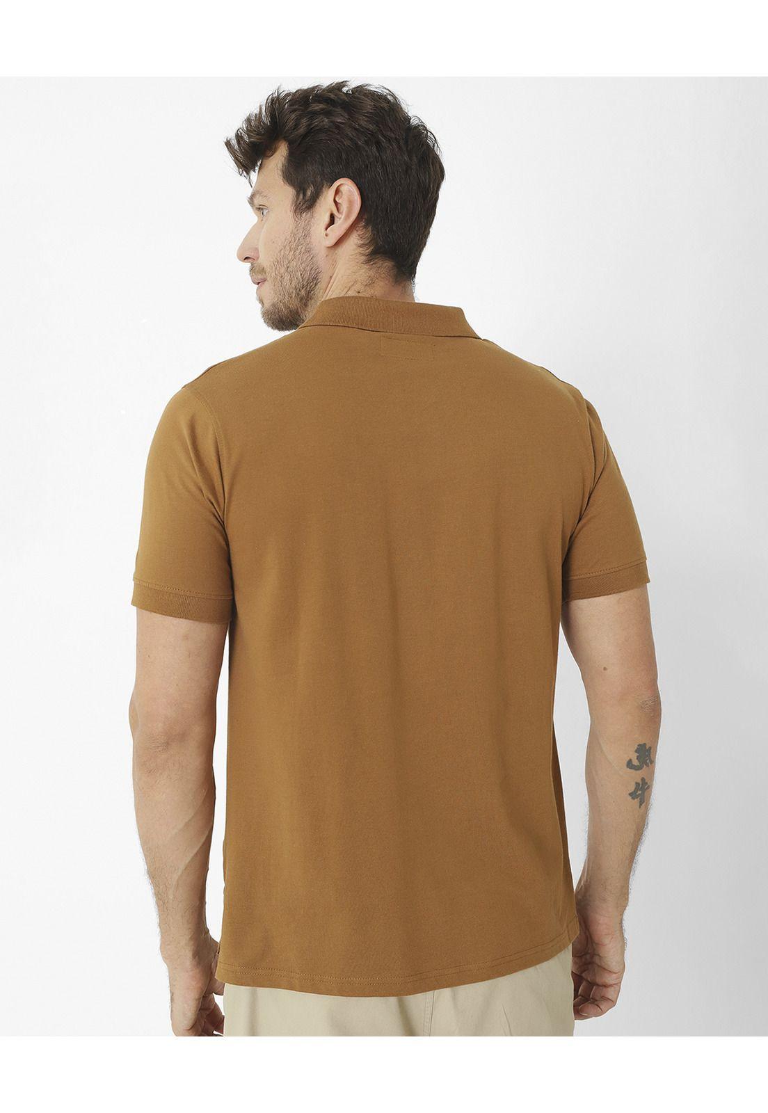 Polo Logo Jersey Polo Café Oscuro Hombre-1