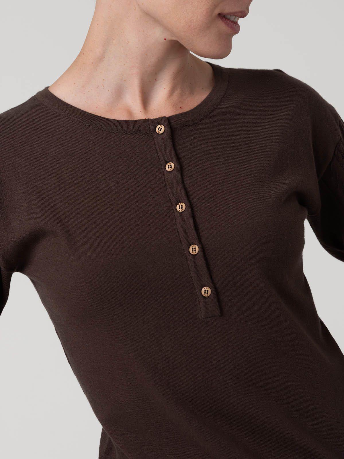 Polera Algodón/Poliéster Mujer Olmo Café-6