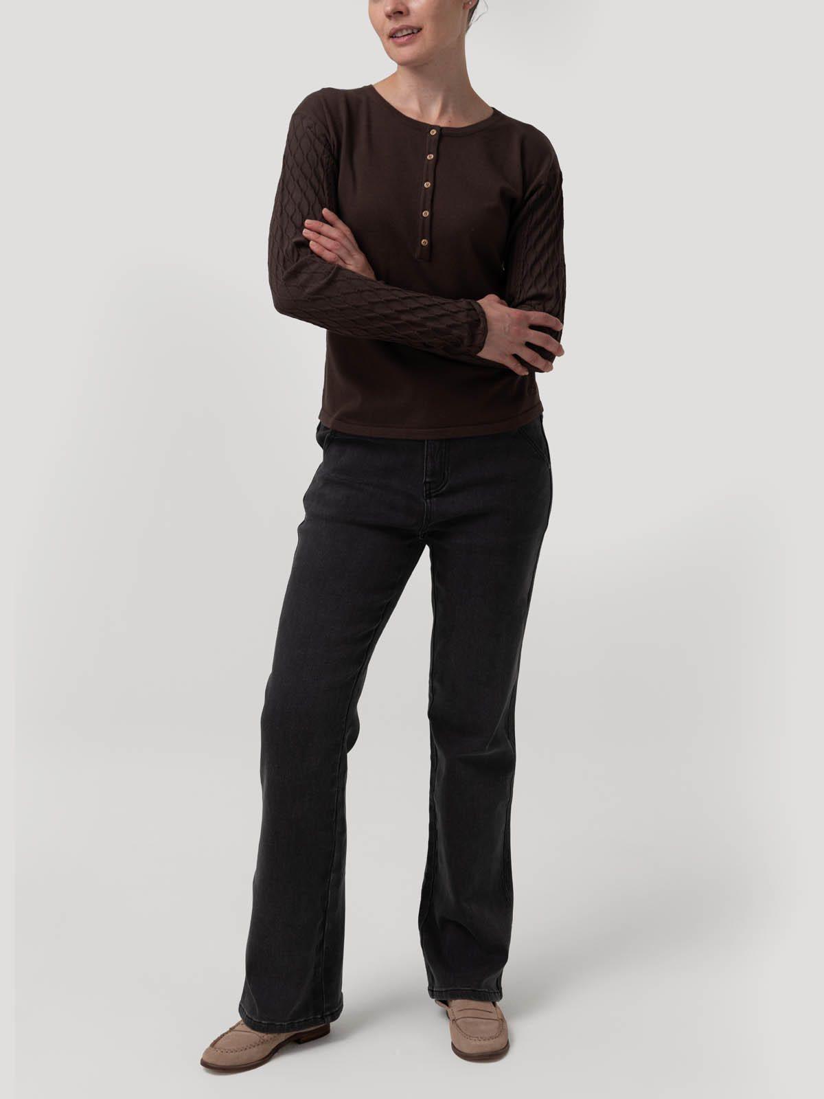 Polera Algodón/Poliéster Mujer Olmo Café-7